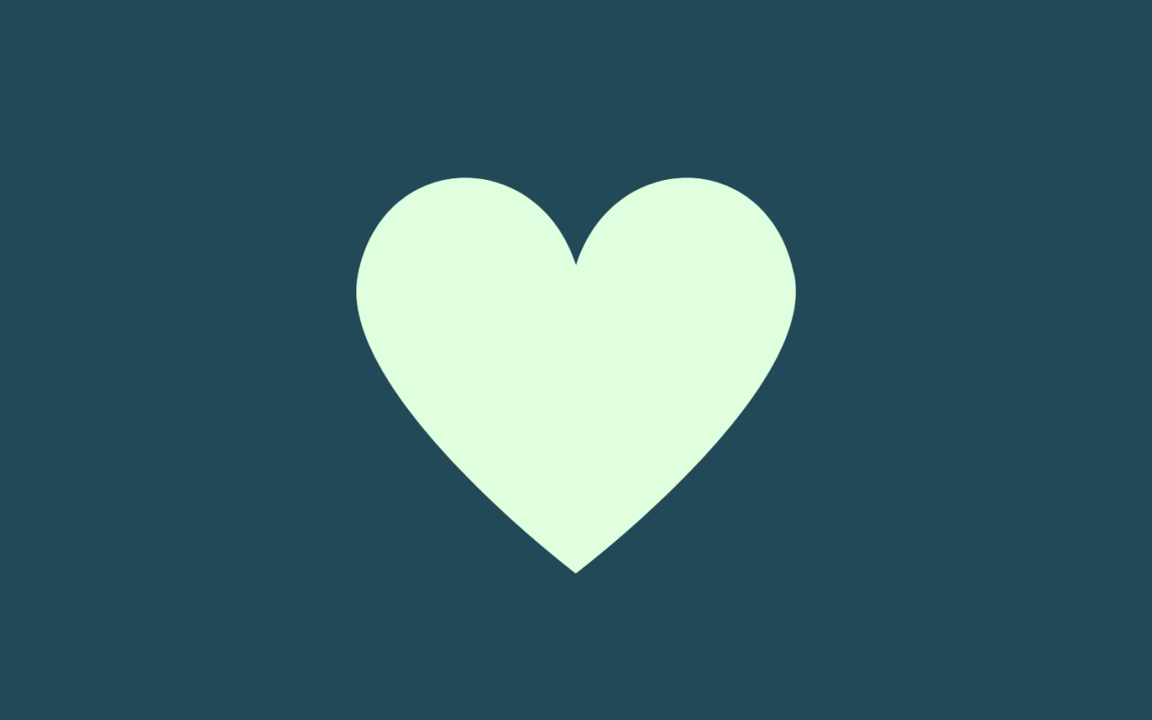 Green heart for mental health